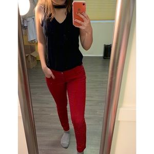 Red Skinny Jeans